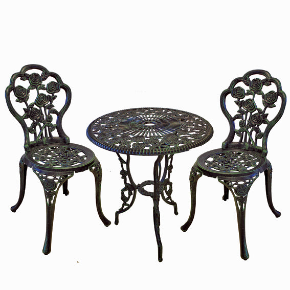 Gartenmöbel Al-set, 2 x chair, 1 x table, black, g