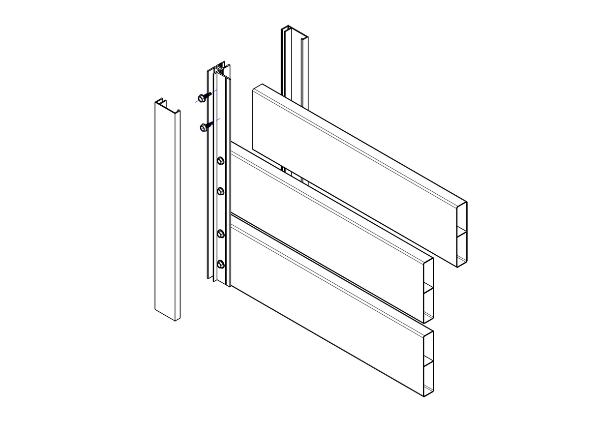 Aluminium-Zaunadapter für Füllungen 20/18/16/14 - 6000mm