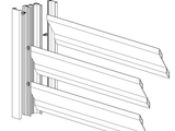 Aluminiumadapter 64x38-6000mm für Jalousien bis 46mm R7016