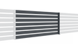 Aluminium Fence assembly with a slat 20x100, 0,9x2m