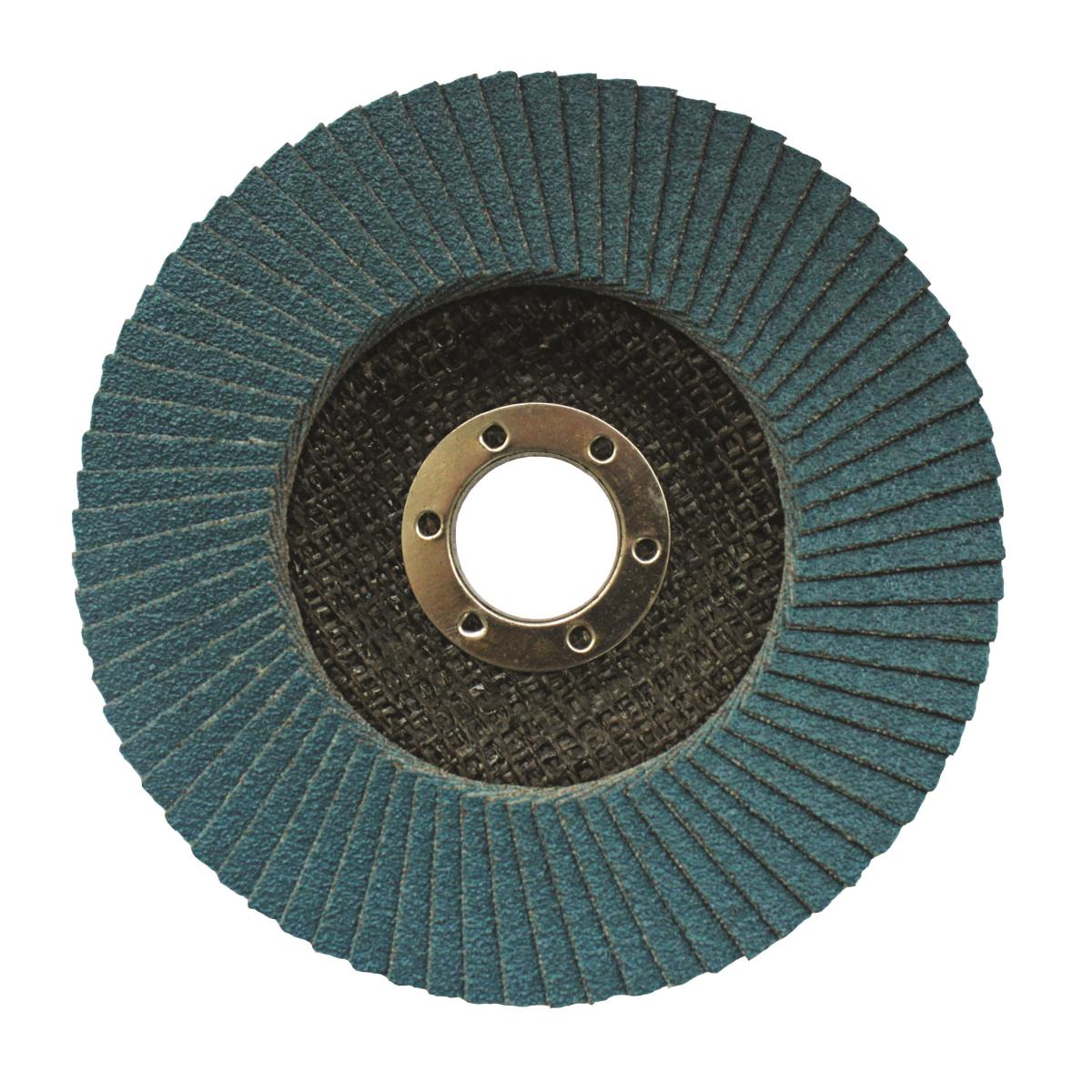 Lamellenscheibe für Edelstahl, D125, d22,2, t7,25 mm, P120