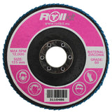 Lamellenscheibe für Edelstahl, D125, d22,2, t7,25 mm, P60
