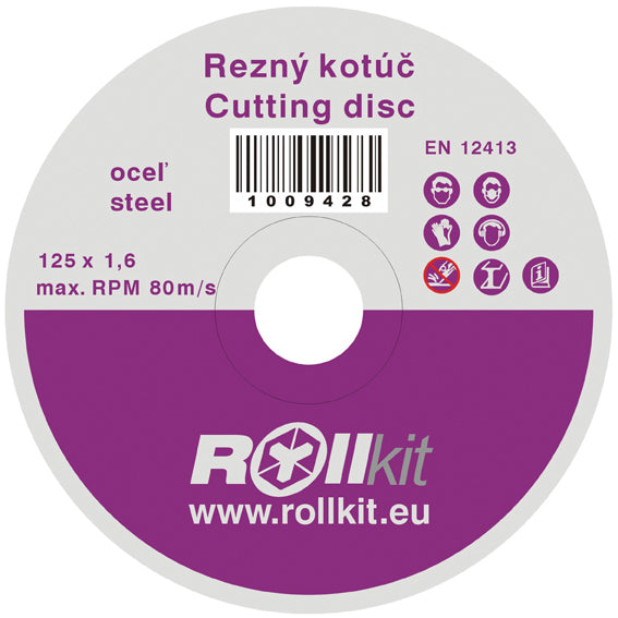 Trennscheibe für Stahl, D125, d22,2, t1,6mm