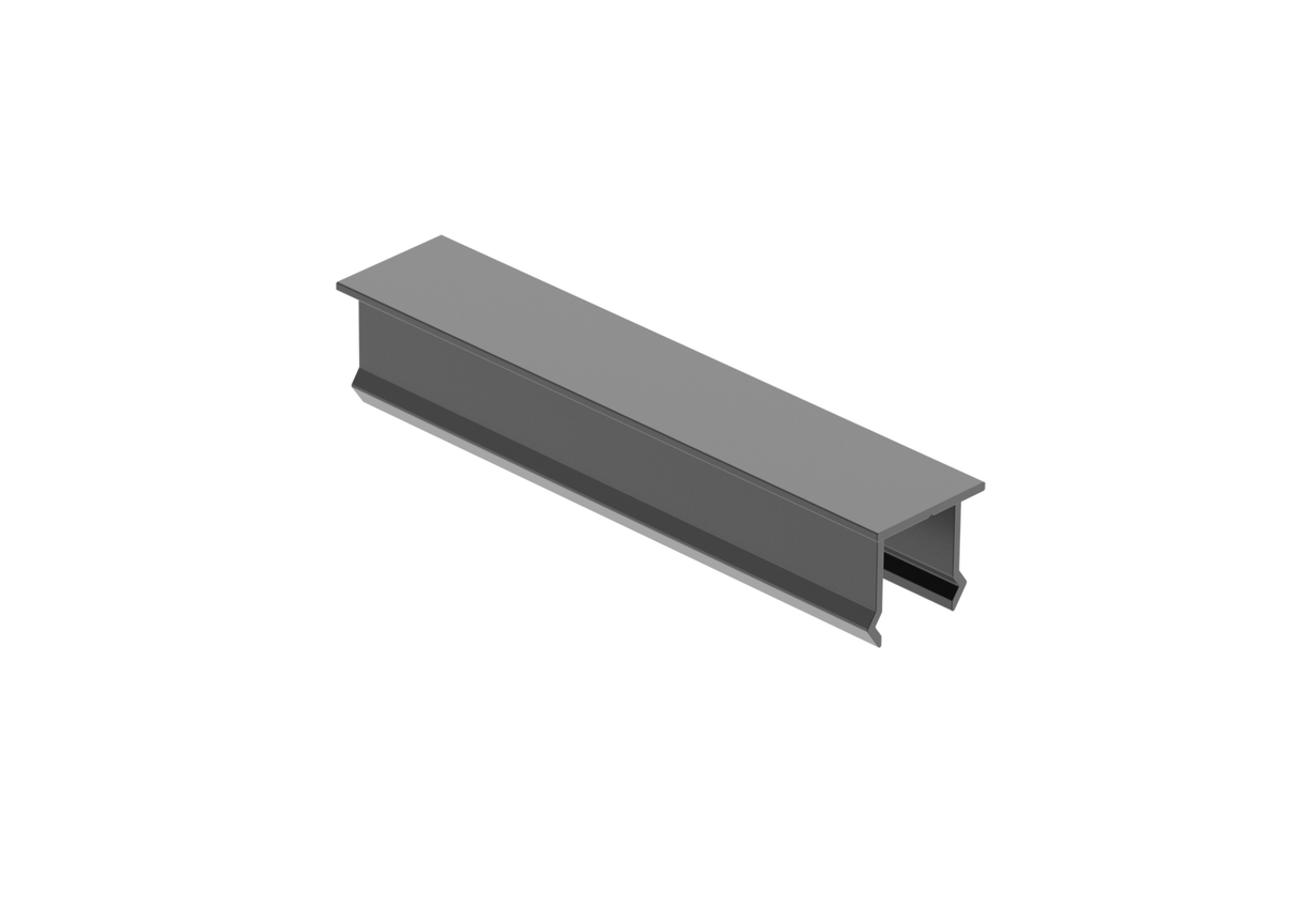 Aluminum cap for vertical fence panel, 20x120 – Anthracite RAL 7016