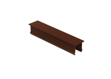 Aluminium-Abdeckung für vertikales Zaunpaneel, 20x100 – Braun RAL 8017