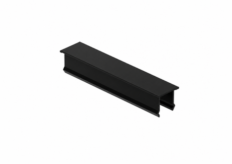 Aluminium-Abdeckung für vertikales Zaunpaneel, 20x100 – Schwarz RAL 9005