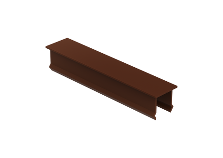 Aluminium-Abdeckung für vertikales Zaunpaneel, 20x120 – Braun RAL 8017