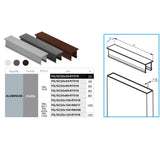 Aluminium-Abdeckung für vertikales Zaunpaneel und Fassadeneckleiste, 20x20 – Anthrazit R7016
