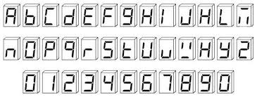 Edelstahl hausnummer "7 SEGMENT" 190x110x1 Unive