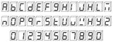 Edelstahl hausnummer "7 SEGMENT" 190x110x1 Unive
