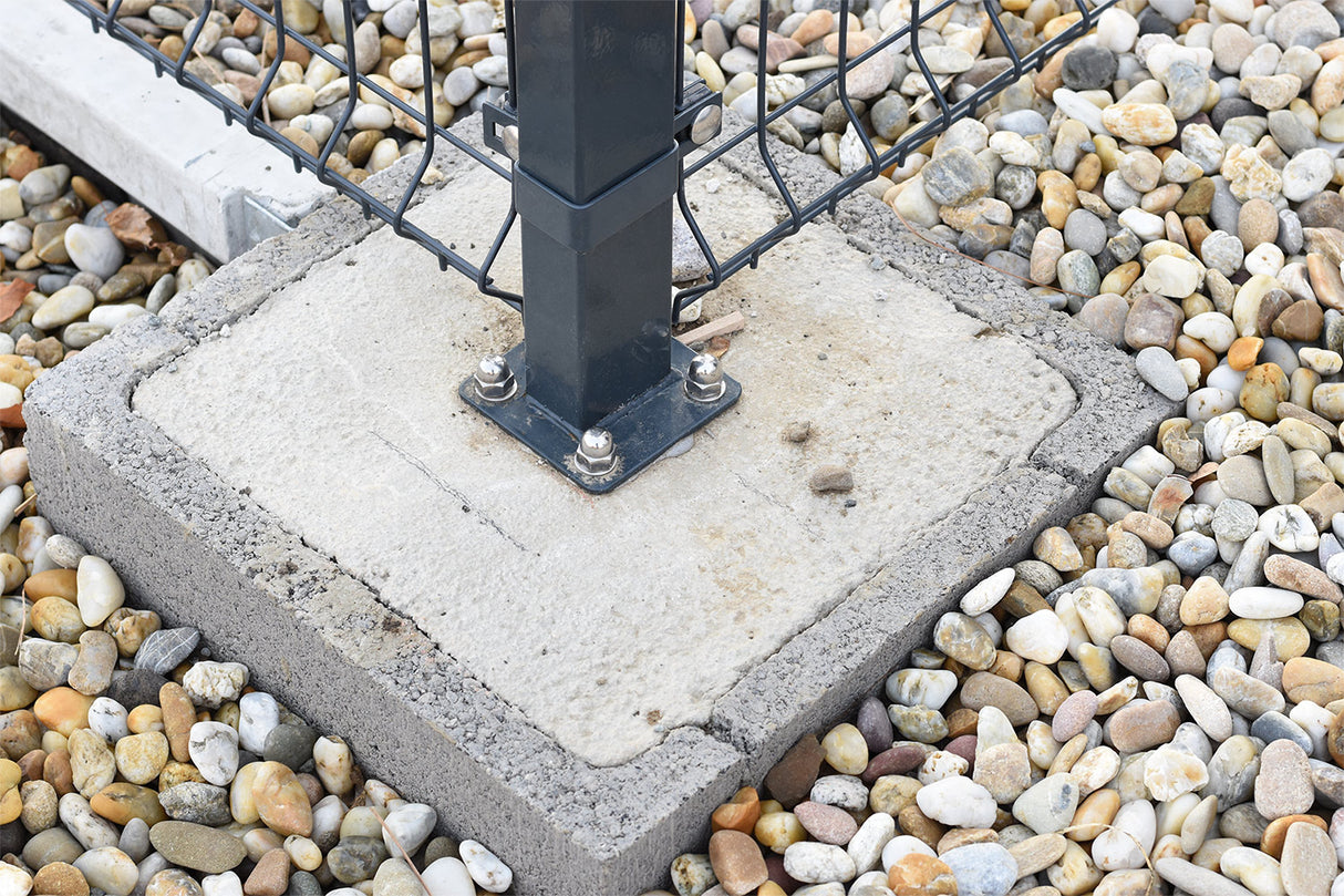 Eckhalterung für Pfosten ZnPVC 60x40mm braun