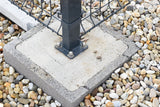 Eckhalterung für Pfosten ZnPVC 60x40mm grün