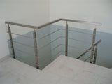 Relinggeländer - Edelstahl - Wandmontage -steigend