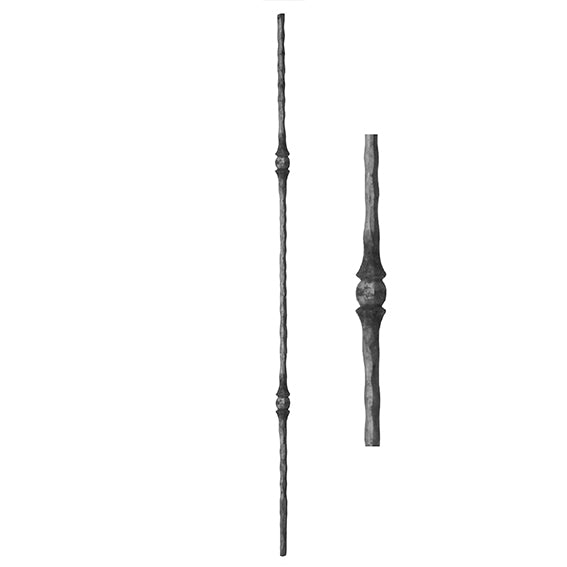Zierstab mit 2x Element h1000, b27, D12mm