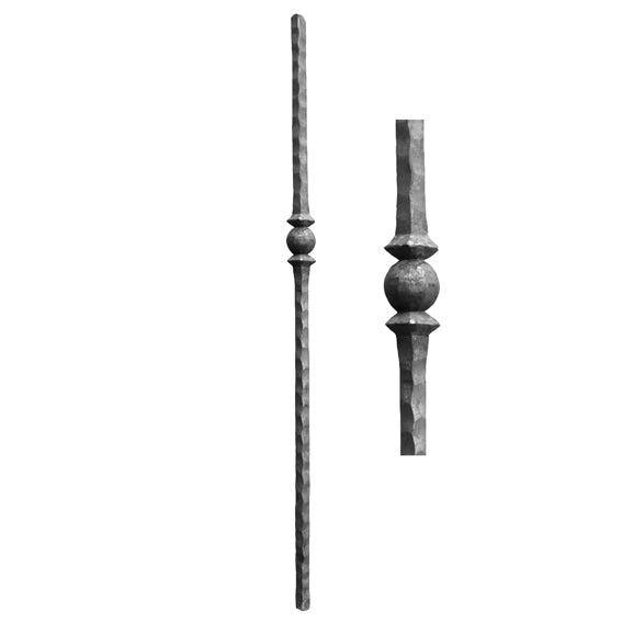 Zierstab mit Element - Pfosten h1200, b57mm, P/111