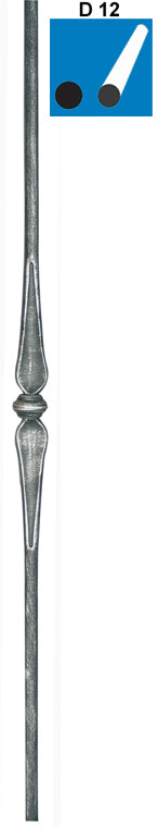 Zierstab mit Element h900, b27, D12mm