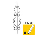 Zierstab h900, 12x12/12x6mm