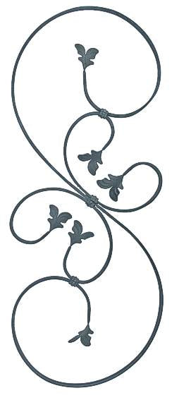 Zierornament h860, b347, 12x6mm
