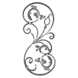Zierornament - links 740x320, 16x8mm