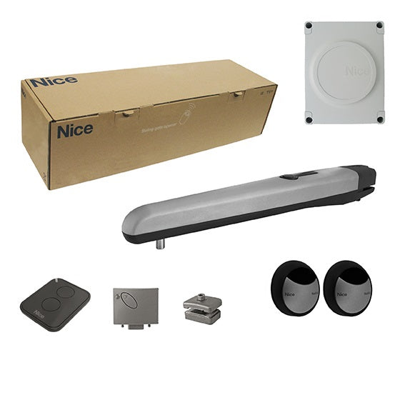 Nice Antrieb für ein einflügeliges Tor, ausgestattet mit Fotozellen