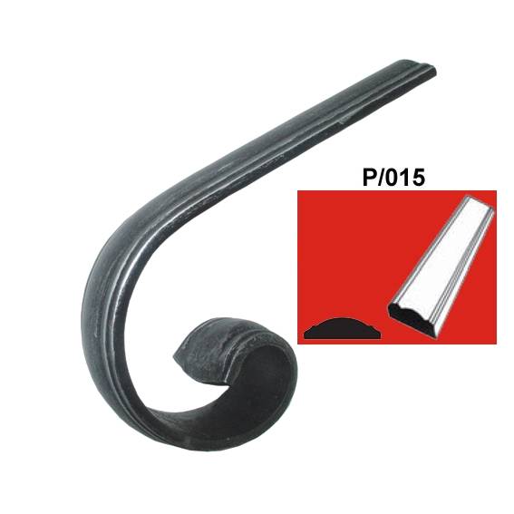 Zierelement - Handlauf Volute 120x200, P/015, 40x1