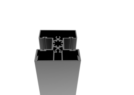 Aluminium-Zaunpfosten 50x60-925mm R7016