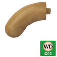 Abschlussbogen mit Halbkugel - unlackiert. EICHE(OAK)