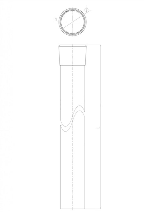 Pfosten ZnPVC RAL 6005 D38mm, 2000x1,25mm