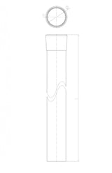 Pfosten ZnPVC RAL 6005 D48mm, 2000x1,5mm