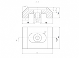 Halterung für Pfosten 40x60mm PVC grün