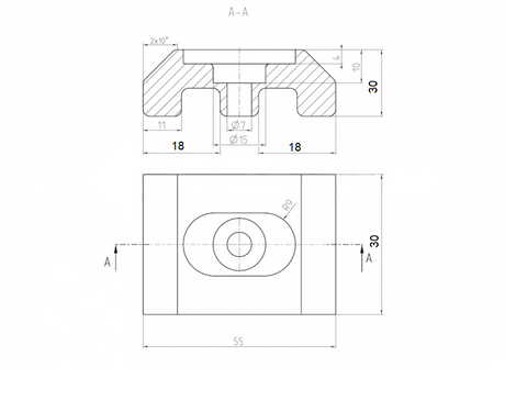 Halterung für Pfosten 40x60mm PVC grün