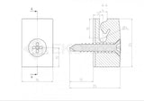Schelle der Spanndraht mit Schraube PE RAL 6005
