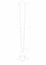 Schraubfundament Zn 68x1,8x650mm, 3xM8