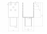 Aufsatz für Erdschraube Zn "U" 90x90x120x60mm