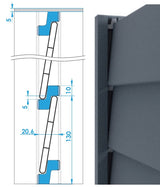 Trennelement für Lamellenfüllung 8x120mm